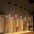 Промышленный бетонный + деревянный подвесной светильник светодиодный подвесной светильник для столовой